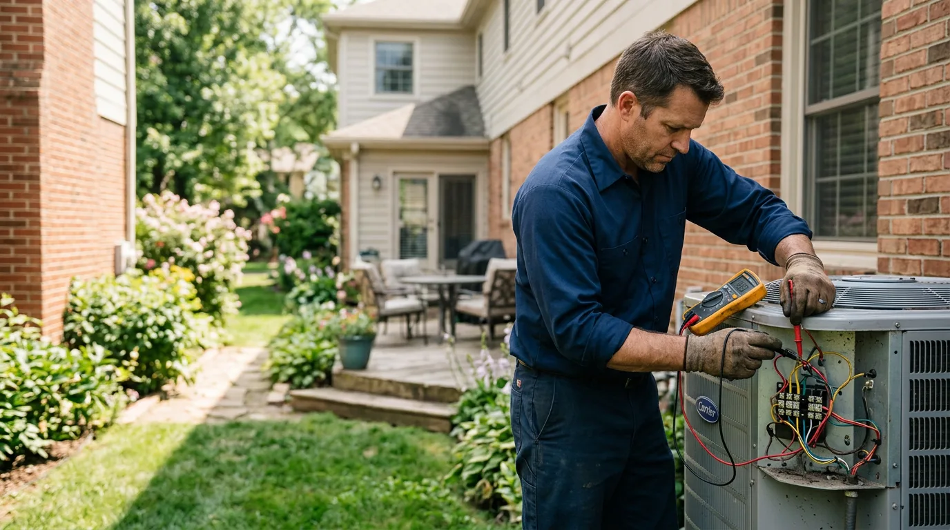 HVAC technician working near Lakewood, IL